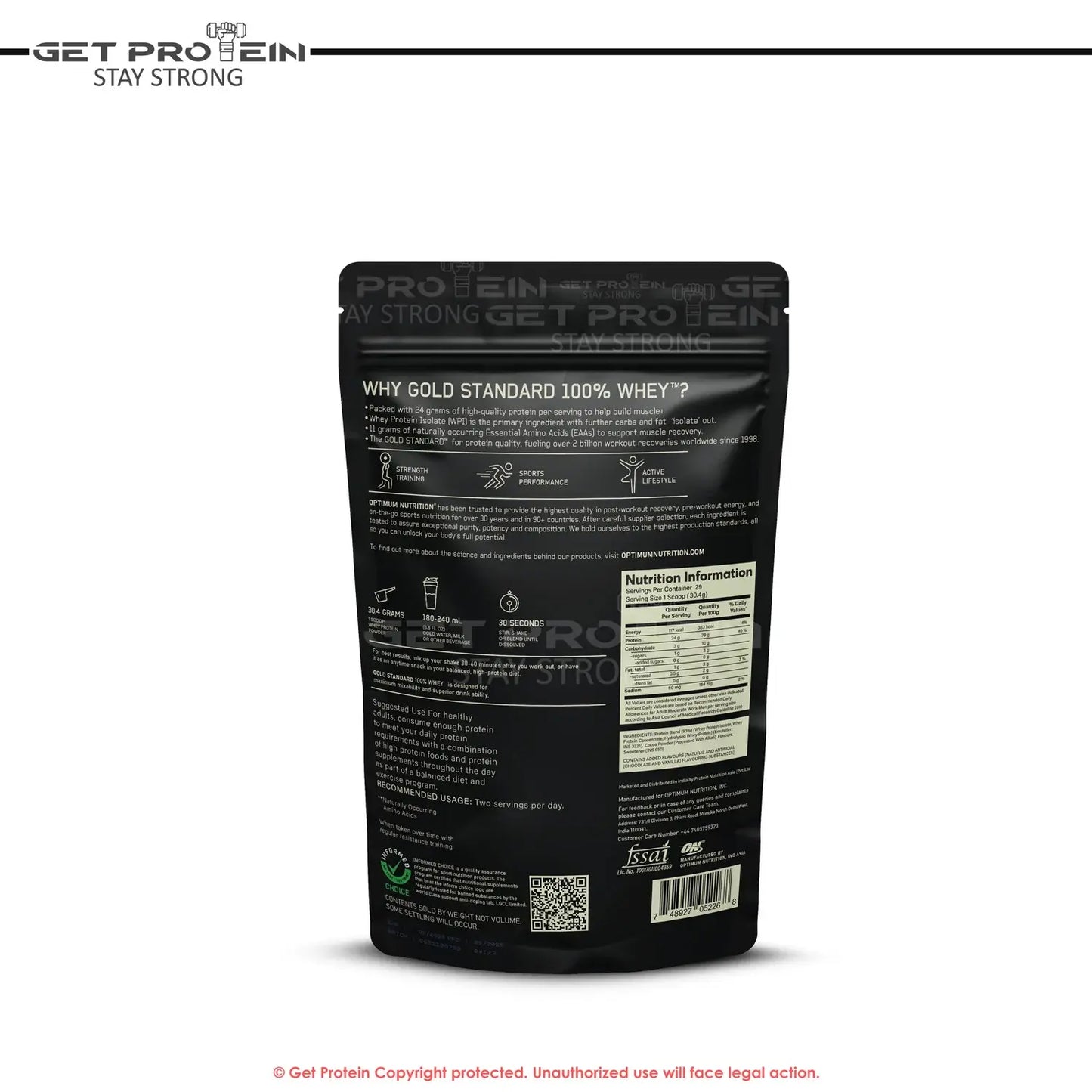 Optimum Nutrition Whey Protien.