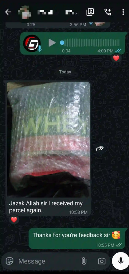 GetProtein customer WhatsApp feedback