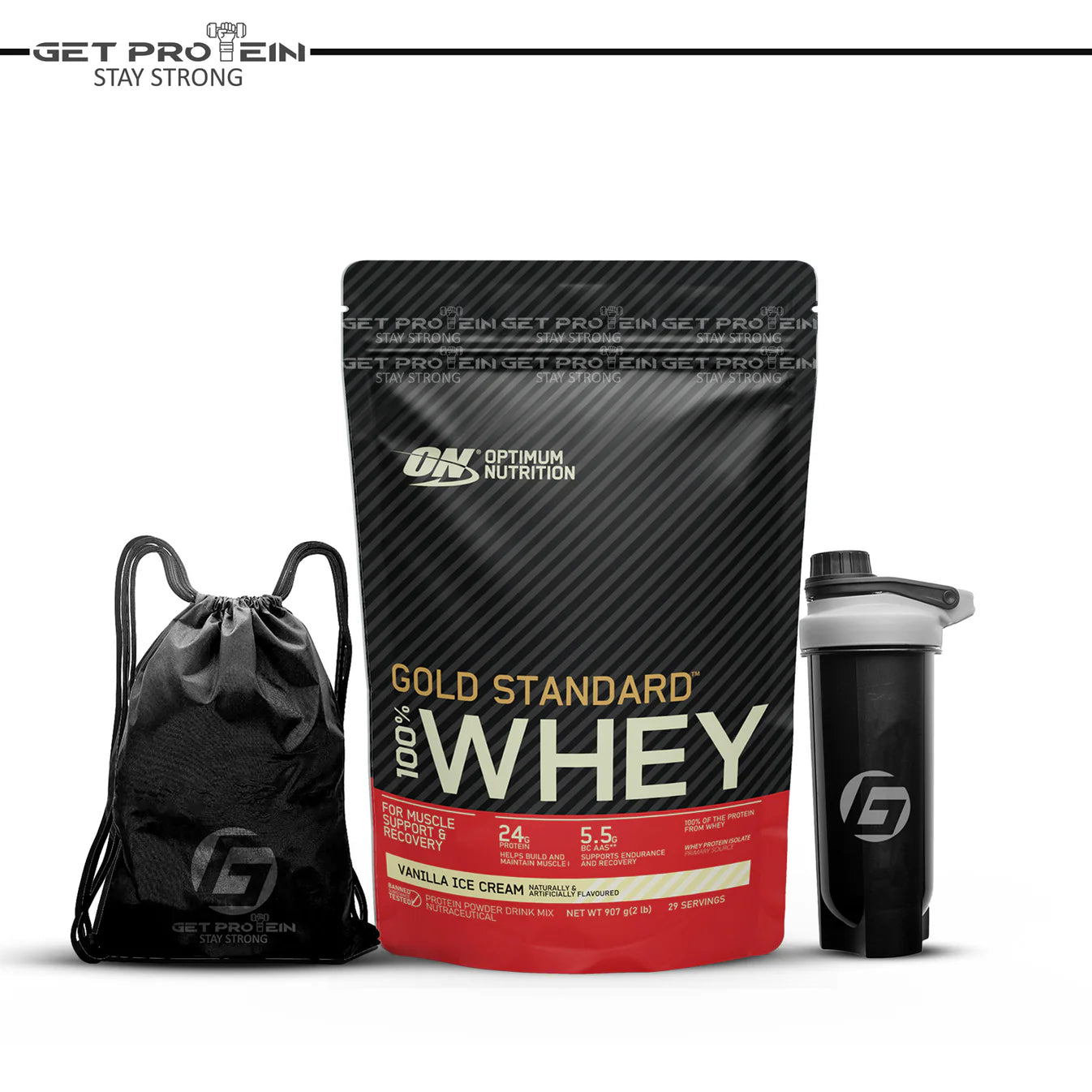 Optimum Nutrition Whey Protien With Package